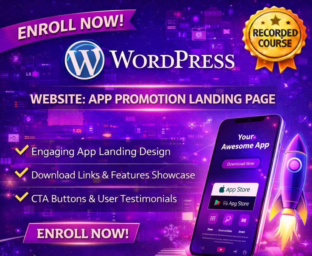 WordPress Website : App Promotion Landing Page